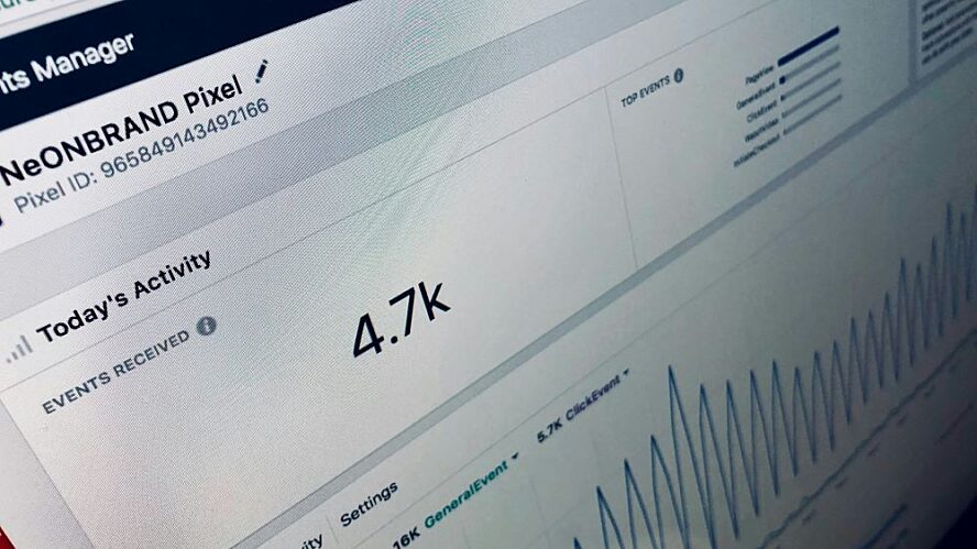 Social media campaign on computer